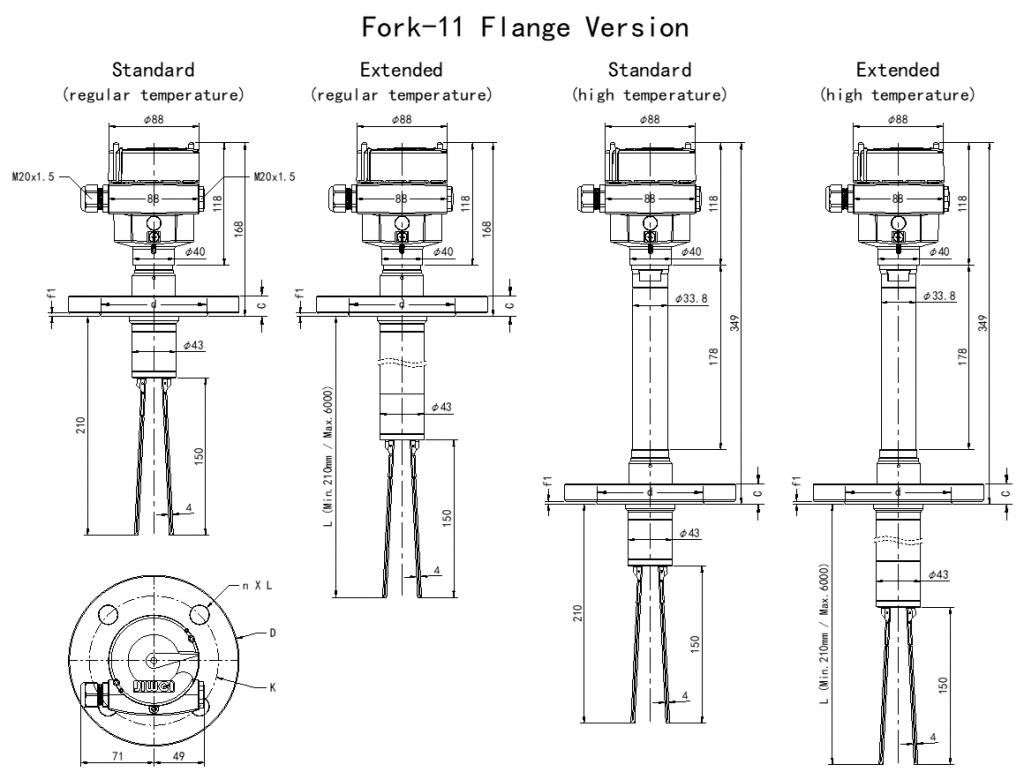 Fork-11 Tuning Fork Level Switch