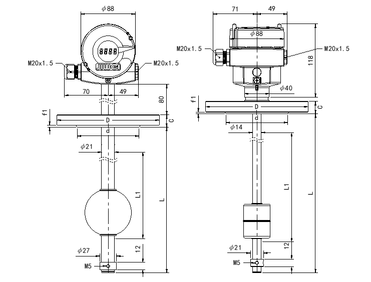 Float-11P Coated Float Level Indicator