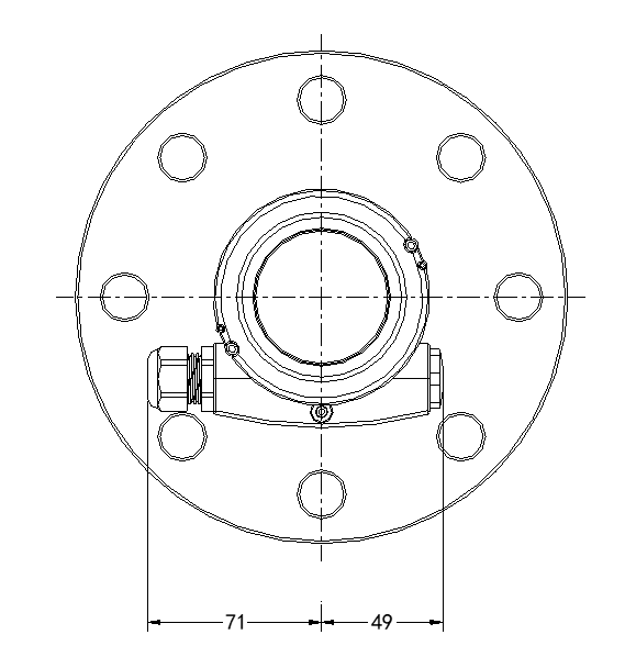 Dimensional drawing of JWrada-33 Corrosion-Resistant Radar Level Meter JWrada-33 Corrosion-Resistant Radar Level Meter