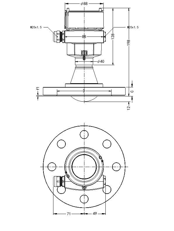 JWrada-34 Radar Level Meter