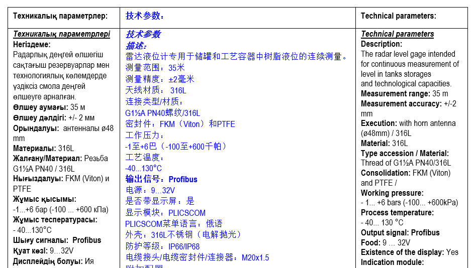 Radar Level Meters for Precise Resin Tank Level Monitoring in Russian Chemical Plant