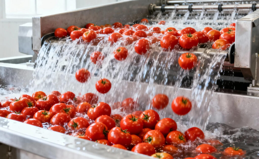 Application Case of Jiwei MINI Radar Level Meter in Tomato Washing Process