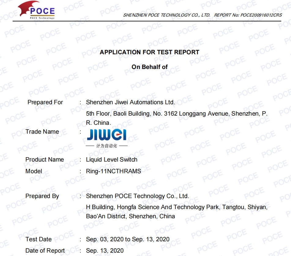 Level Switch TÜV-Recognized Laboratory Reports: What They Really Mean — A Technical Insight into the Ring-11