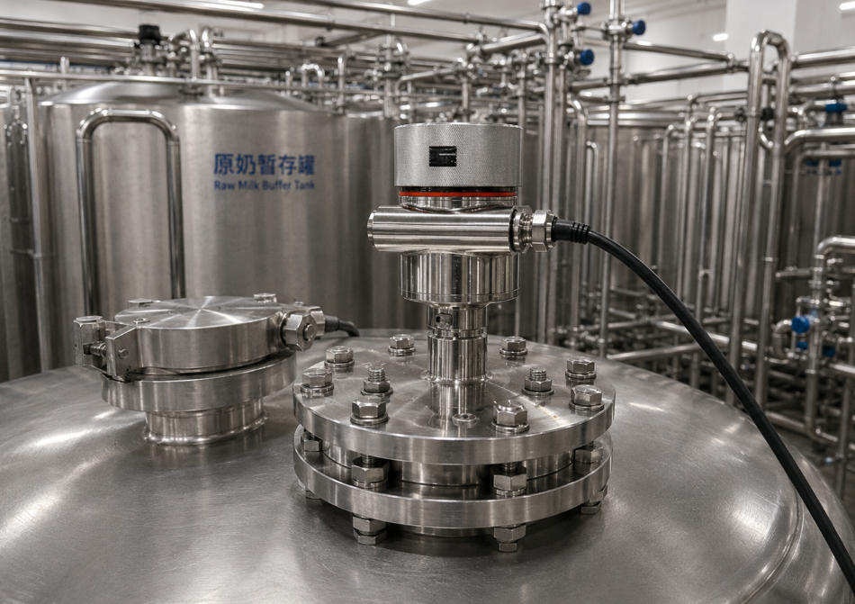 JWrada®-34 Radar Level Meter: Real-Time CIP Liquid Level Monitoring to Optimize Management and Costs Application of JWrada®-34 Radar Level Meter in Butter Production Stainless Steel Tank CIP Cleaning