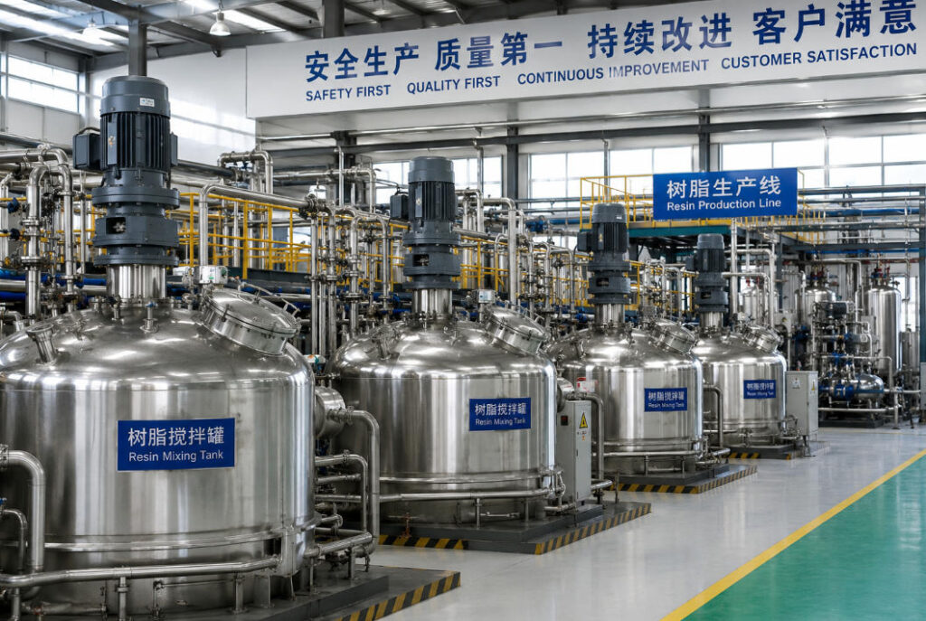 Resin Mixing Tank Level Measurement with Jiwei JWrada® Radar Level Instrument
