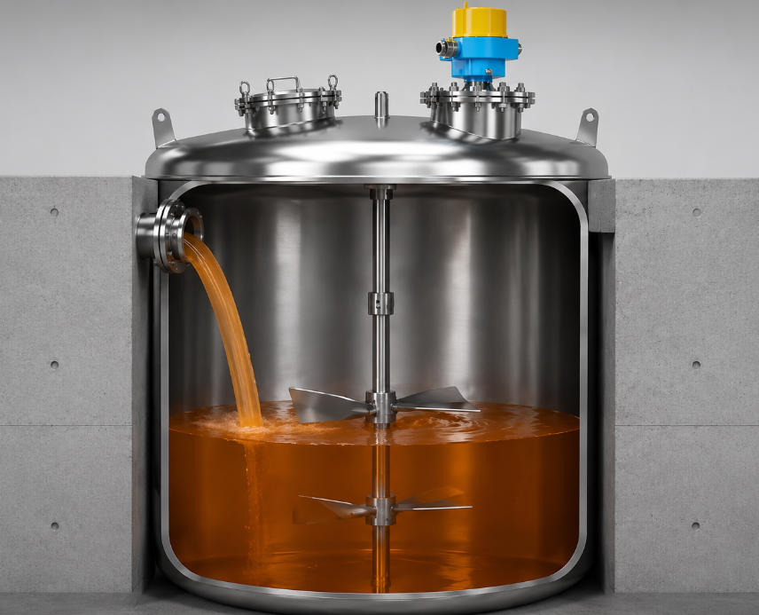 JWrada® 80GHz Radar Level Transmitter in Oil-Water Separation and Stirred Reactor Applications