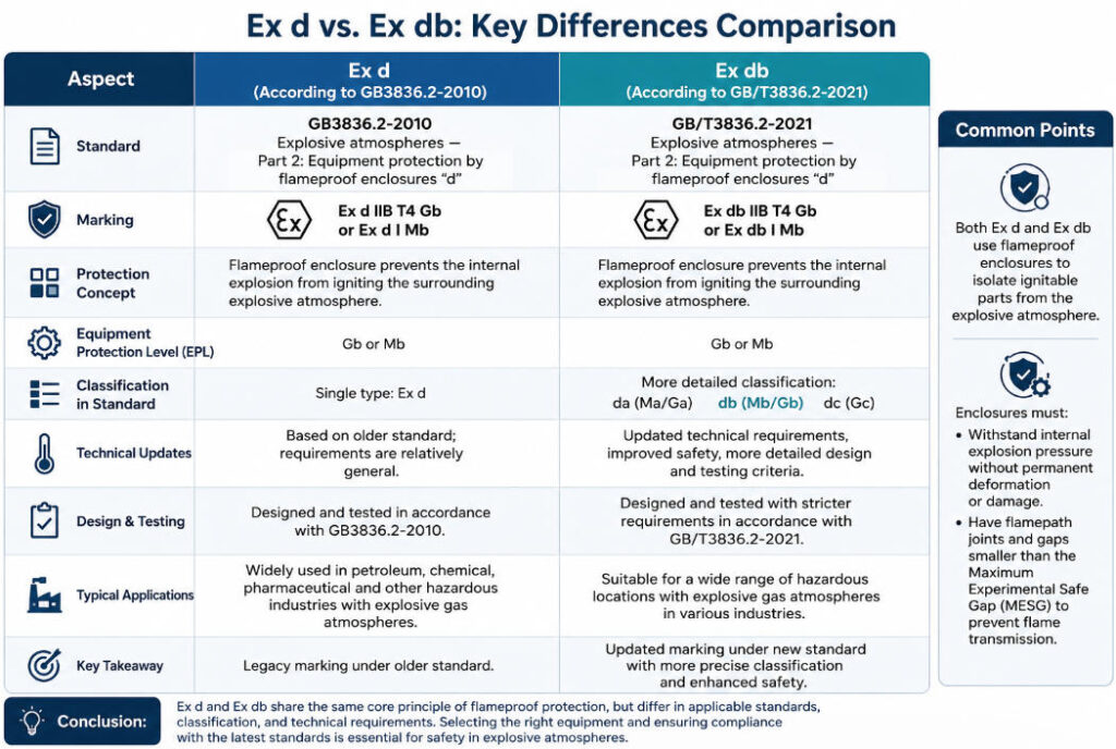 Ex d vs Ex db: Understanding Explosion-Proof Electrical Equipment Standards