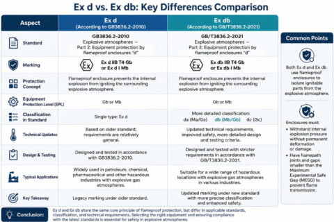 Ex d vs Ex db: Understanding Explosion-Proof Electrical Equipment Standards