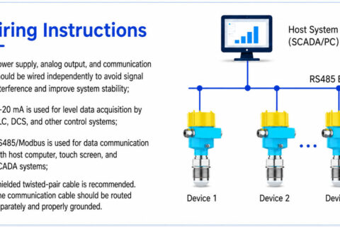 Why the JWrada® PRO Radar Level Meter Uses a Six-Wire 4–20mA + RS485/Modbus Output for Industrial Silo Level Measurement