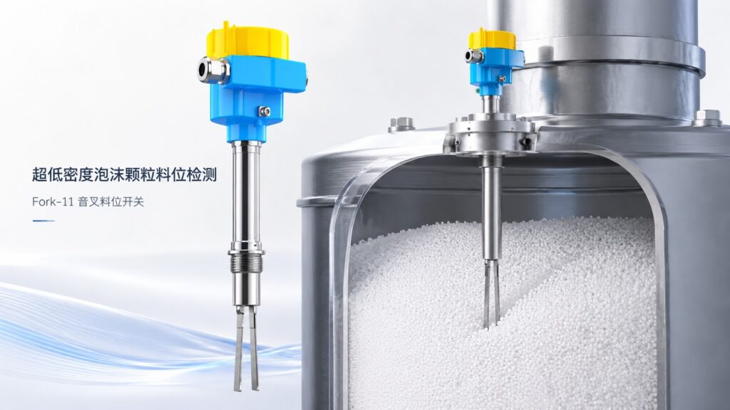 Why aren't all tuning fork level switches suitable for foam pellets?